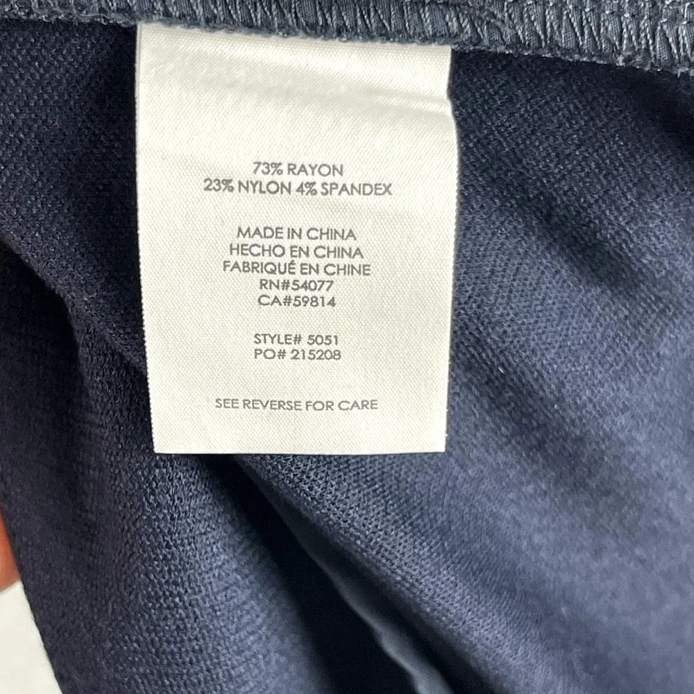CAbi Lido‎ Tiered Pencil Skirt Womens 14 Blue Zipper Career Office Preppy 5051